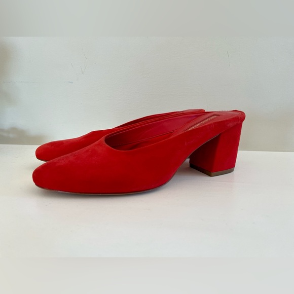 ANTONIO MELANI Red Heeled Mules - Picture 1 of 5